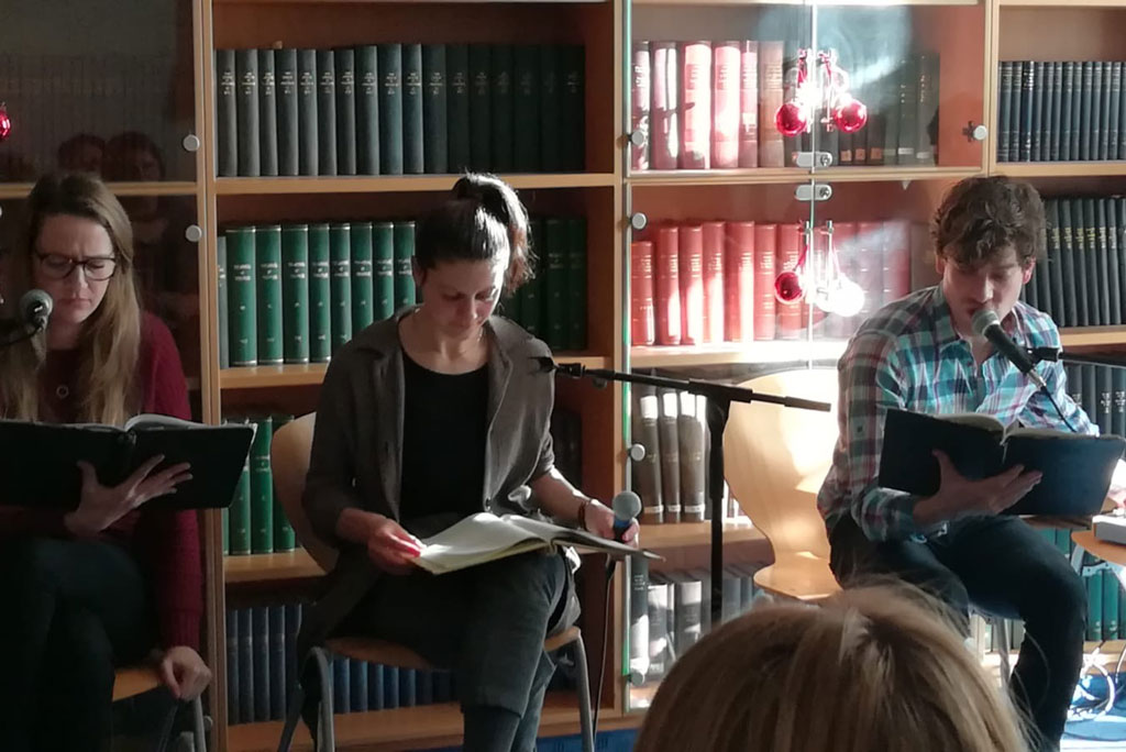 Schauspieler bei der Lesung