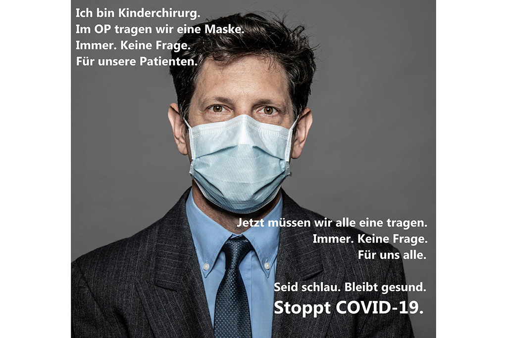 Oliver Muensterer mit Mundschutz