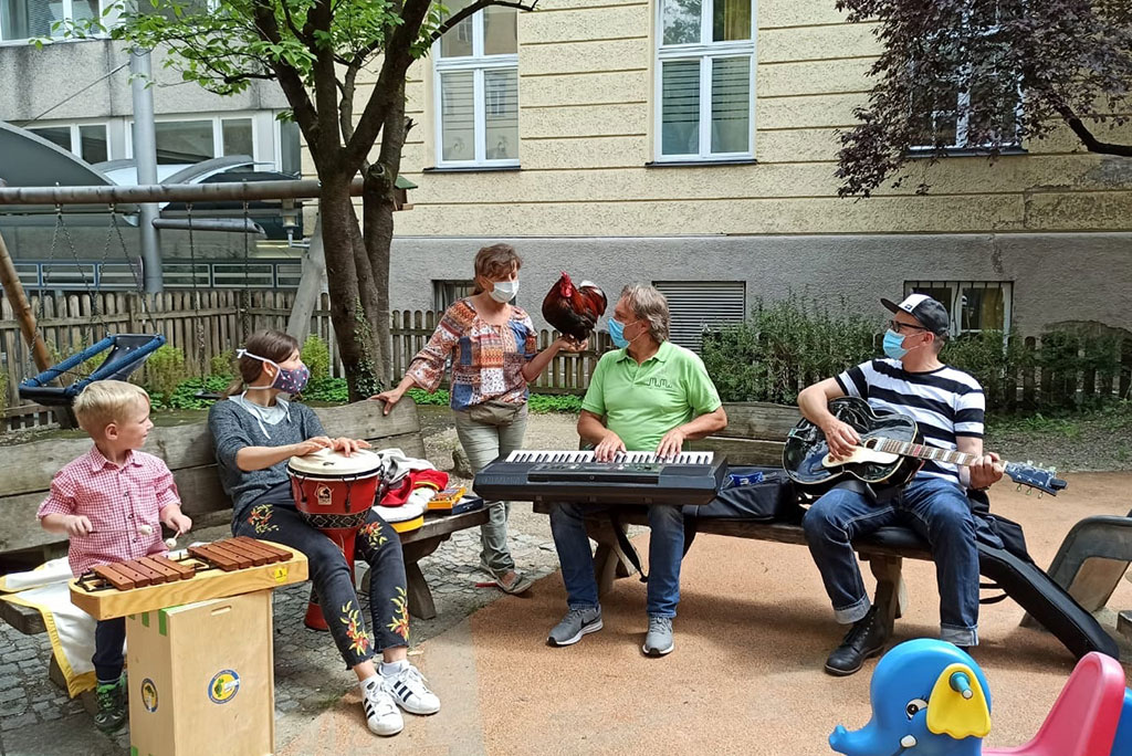 Konzert auf dem Spielplatz