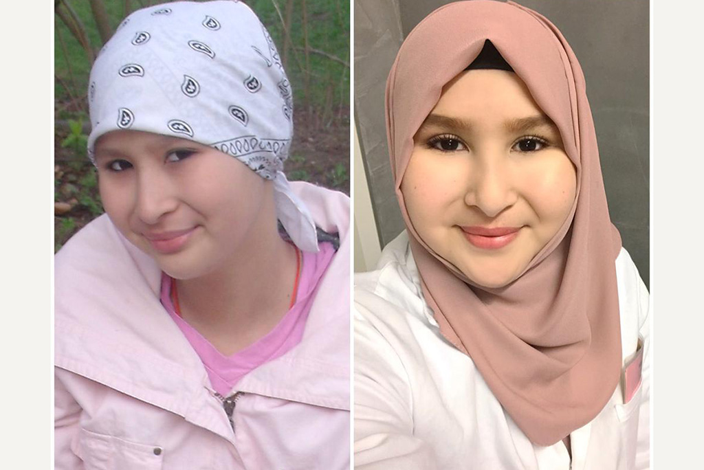 Iclal rechts mit 11 Jahre und links mit31 Jahren