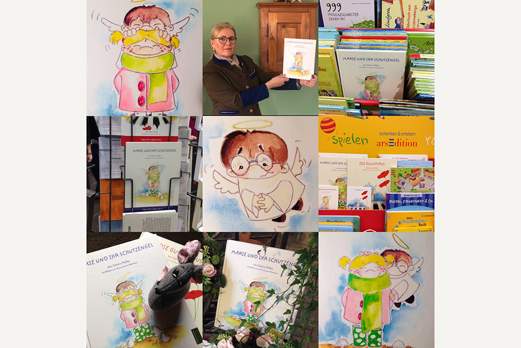Bilder-Kollage vom Buch "Marie und ihr Schutzengel"